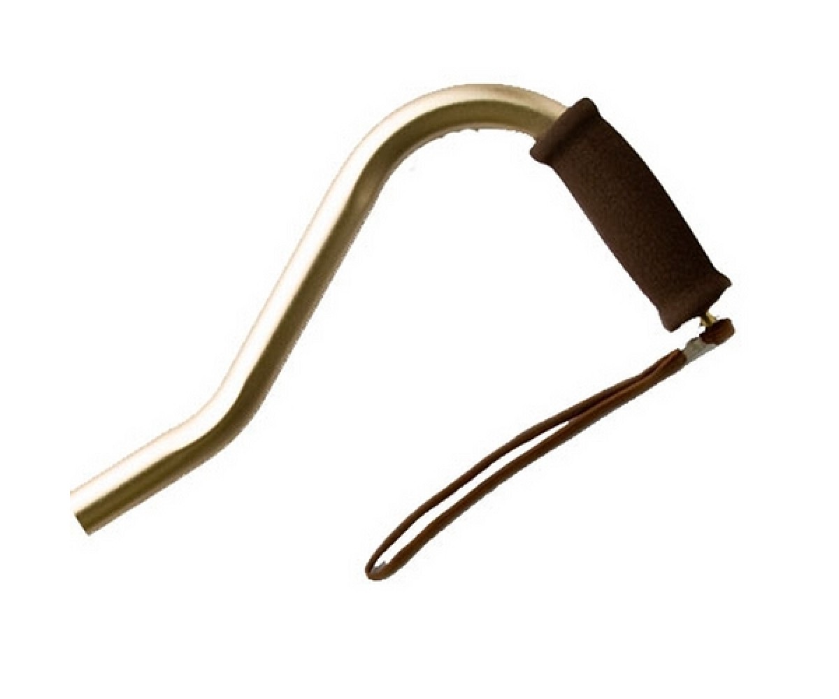 Alex Orthopedic Offset Adjustable Aluminum Cane Foam Grip Handle - Bronze