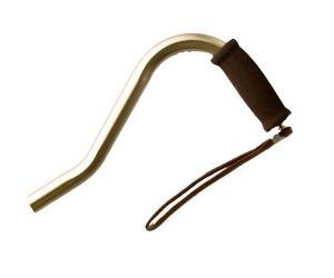 Alex Orthopedic Offset Adjustable Aluminum Cane Foam Grip Handle - Bronze
