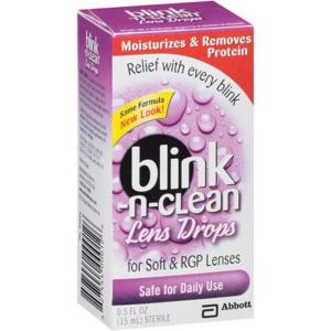 Blink-N-Clean Amo Complete Lens Drops For Soft Contact Lenses - 0.5 Oz