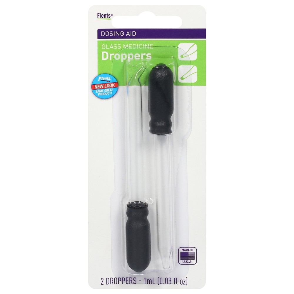 Flents Glass Medicine Droppers