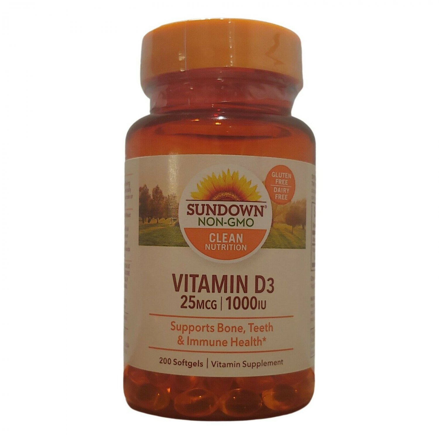 Sundown Naturals, Vitamin D3, 25 Mcg (1,000 IU), 200 Softgels