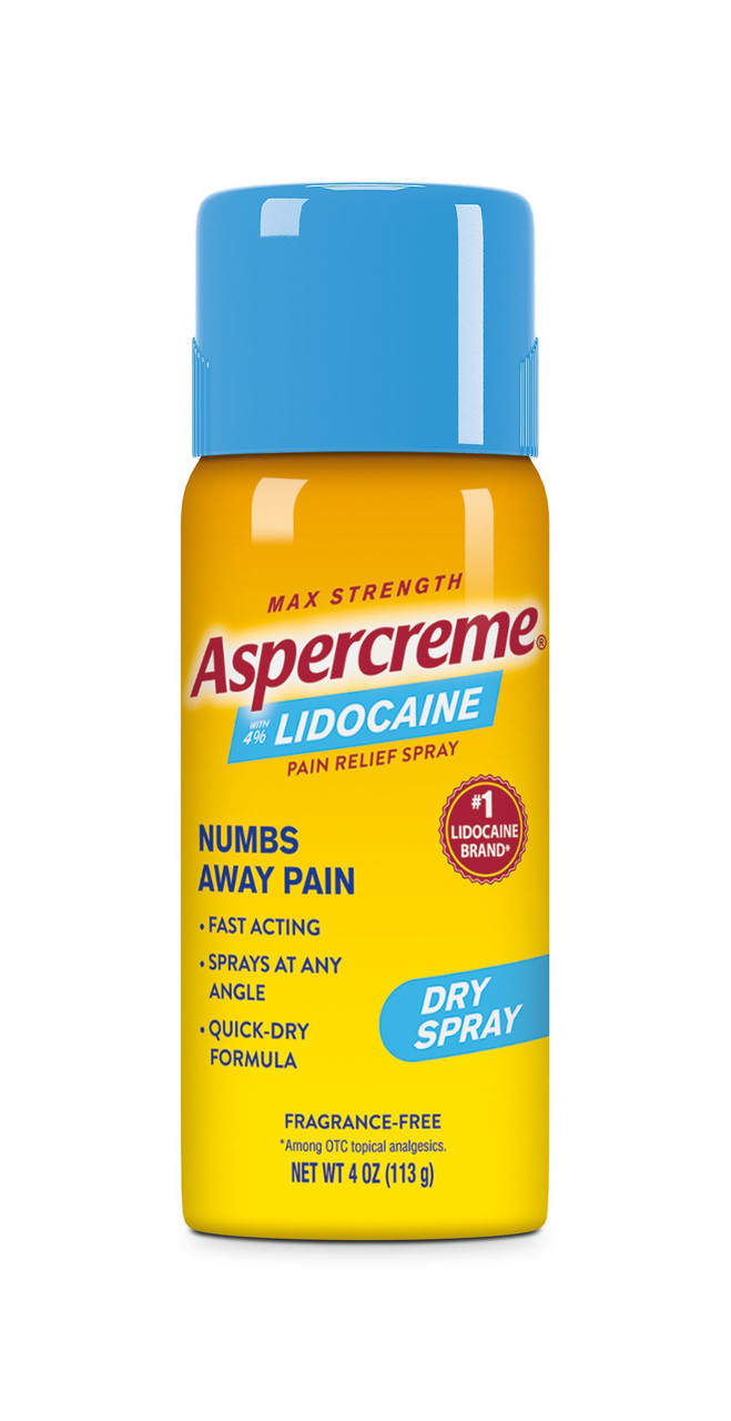 Aspercreme Lidocaine Dry Spray 4 Oz