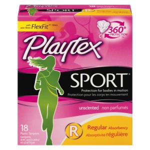 Playtex Sport Regular Plastic Applicator Tampons