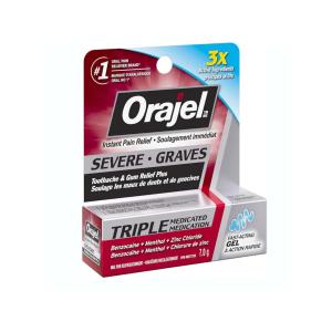 Orajel Toothache & Gum, Instant Pain Relief, Gel, 0.25 Oz