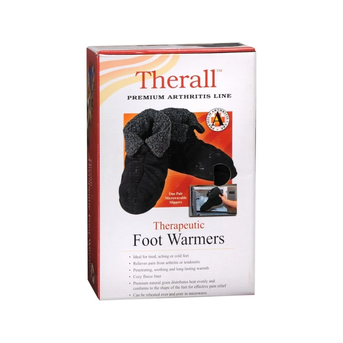 Therall Therapeutic Foot Warmers, Black, Medium - 1 Pr