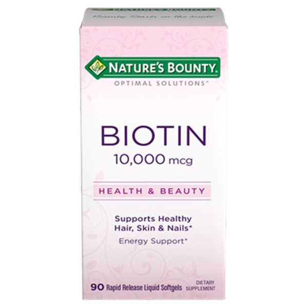 Nature's Bounty Biotin 10000 Mcg, Hair Skin And Nails – 90 Softgels