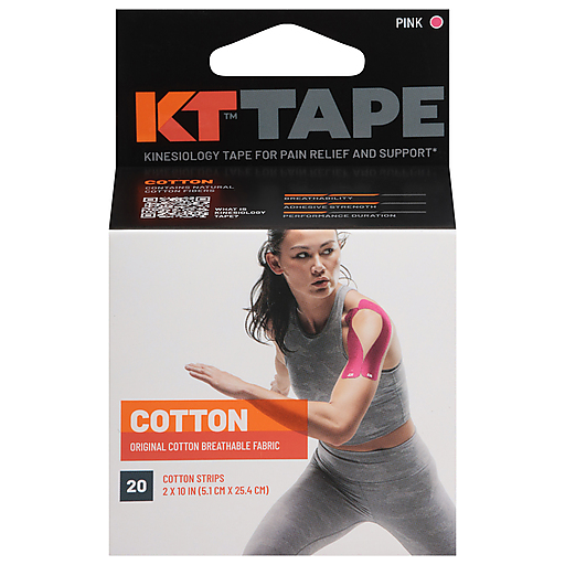 KT Tape Pink Original Cotton Kinesiology 20 Precut Strips