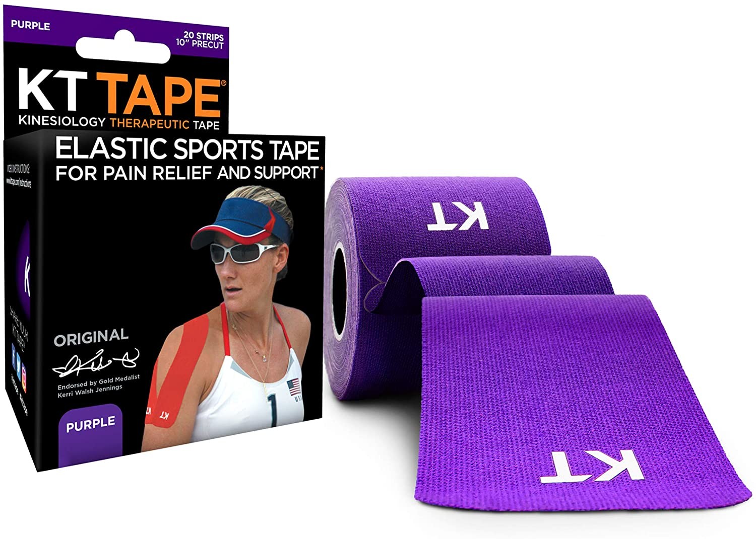 KT Tape Kinesiology Therapeutic Body Roll Of 20 Strips