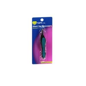 Sunmark Easy Grip Slant Tip Tweezers