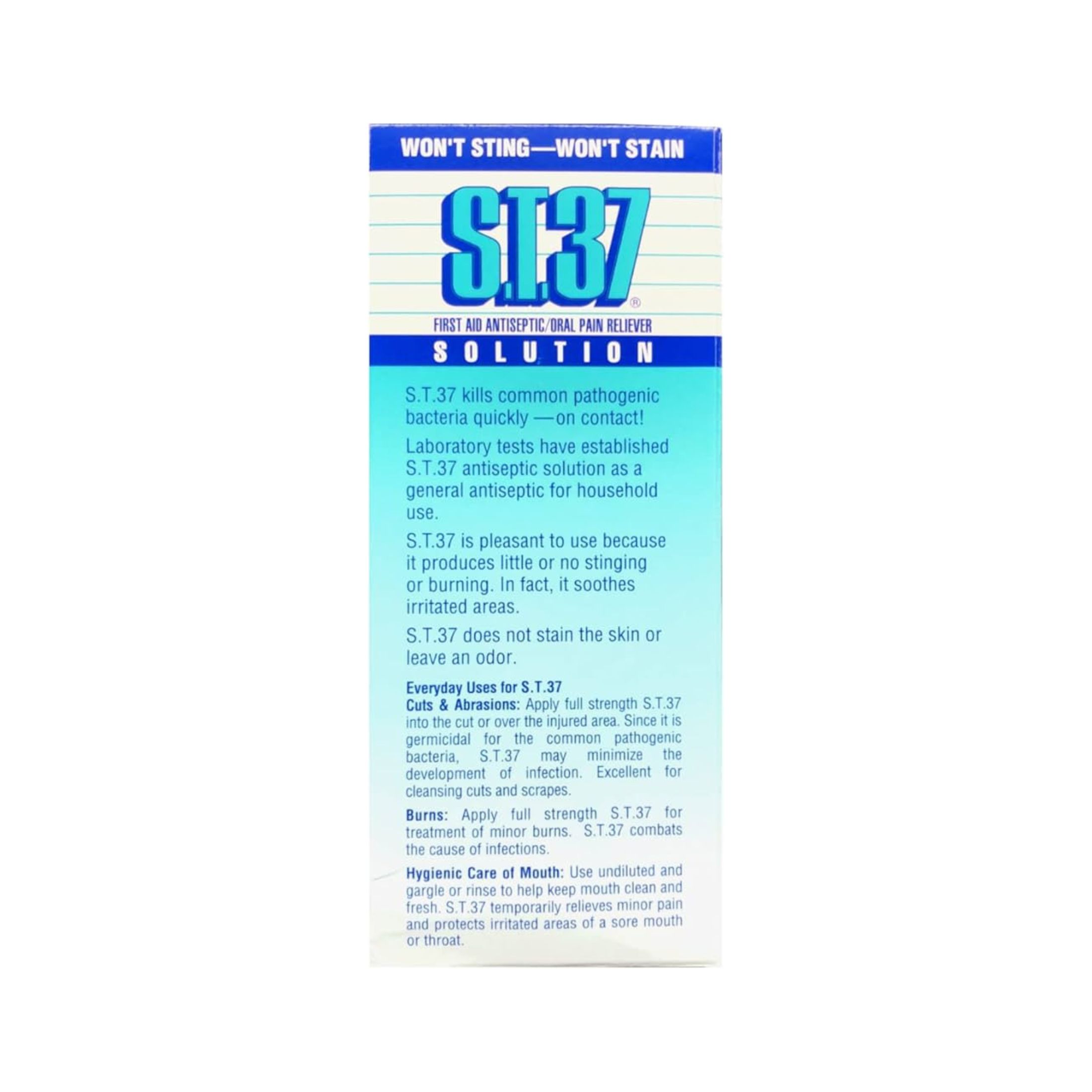 S.t. 37 First Aid Antiseptic & Oral Pain Reliever Solution, 8 Oz