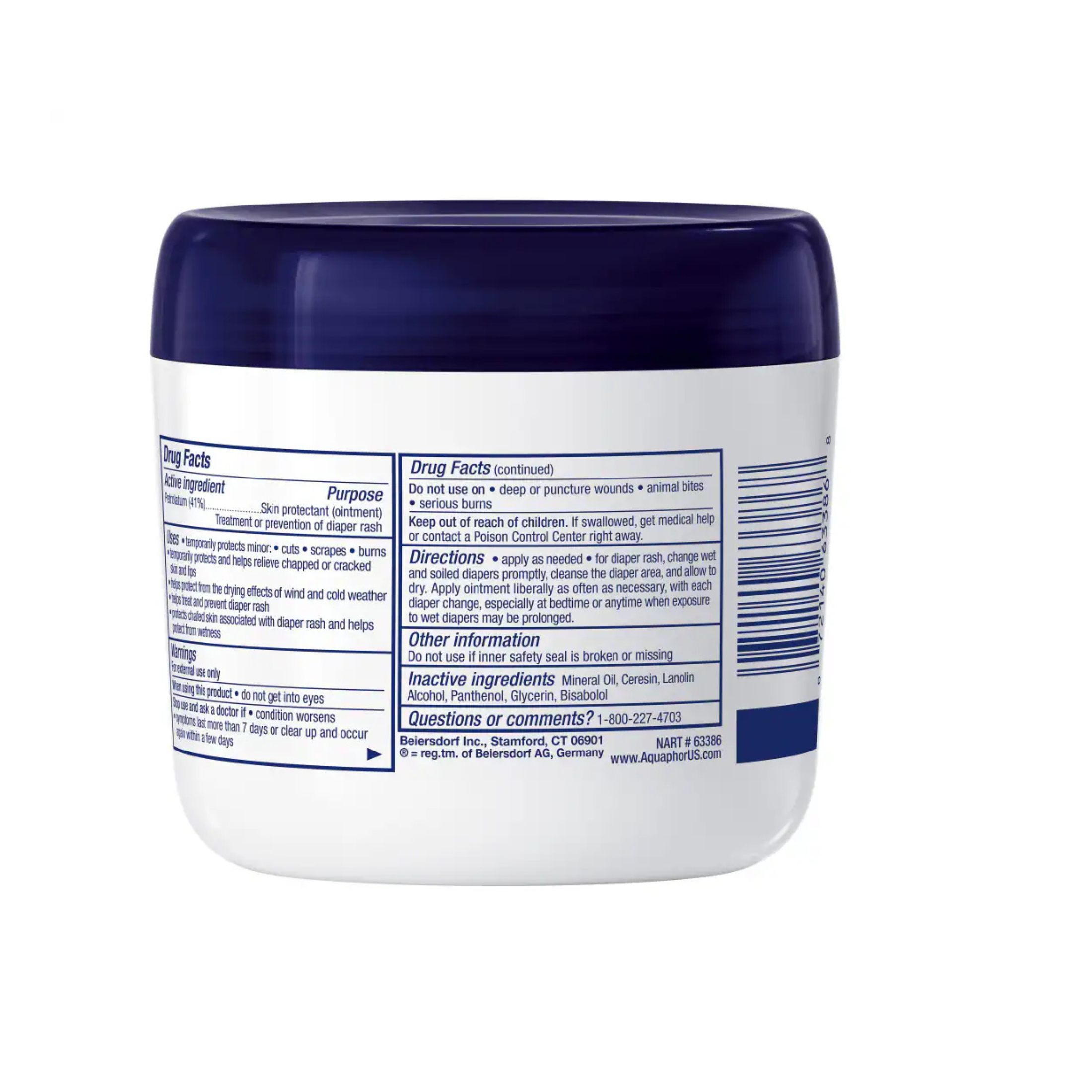 Aquaphor Baby Advanced Therapy Healing Ointment Skin Protectant Jar