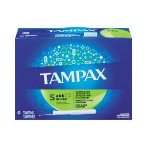 Tampax Anti-Slip Grip Cardboard Applicator Super Absorbency Tampons