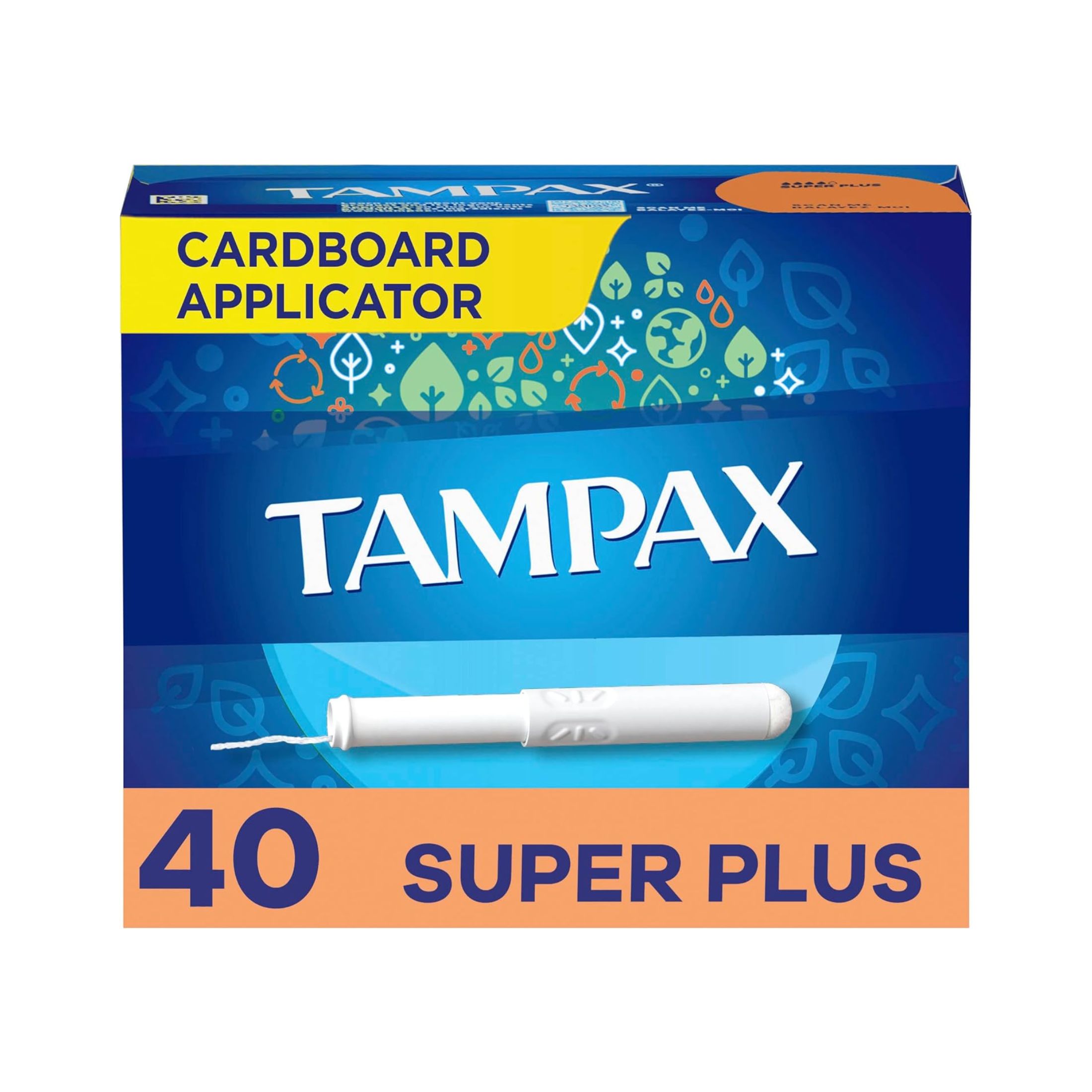 Tampax Tampons, Cardboard Applicator, Super Plus Absorbency, Unscented