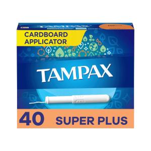 Tampax Tampons, Cardboard Applicator, Super Plus Absorbency, Unscented