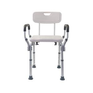 Essential Medical Supply Adjustable Removable Arm Shower Bench With Back