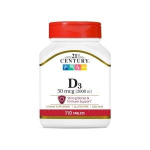 21st Century Vitamin D-2000, Maximum Strength D3 120 Tablets