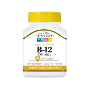 21st Century Vitamin B-12, Sublingual, 2500 Mcg, Tablets