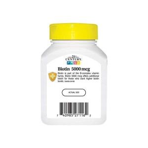 21st Century Biotin 5000 Mcg High-Potency, Capsules