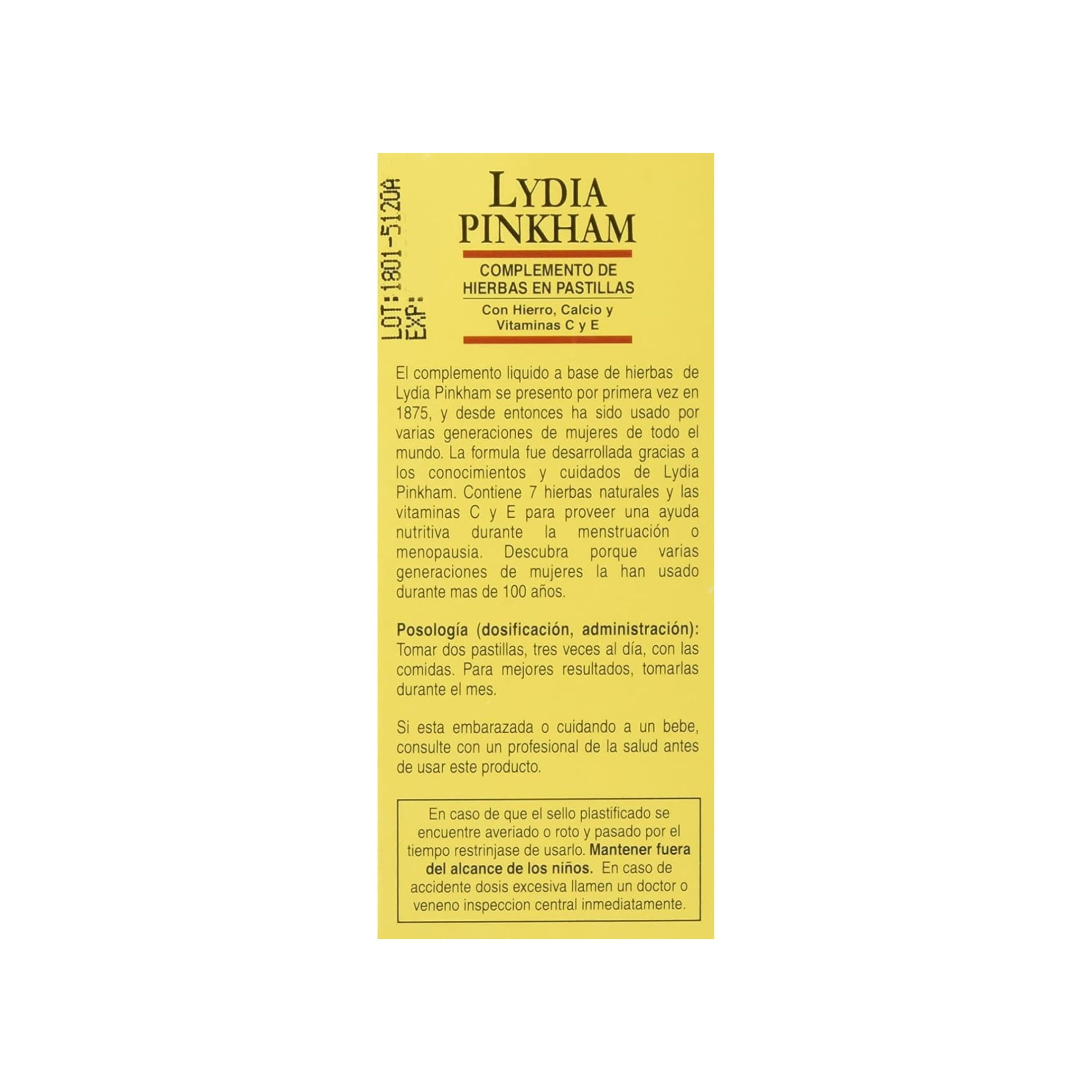 Lydia Pinkham Herbal Tablet Supplement 72 Tablets