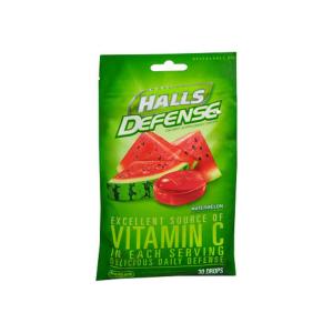 Halls Defense Vitamin C Supplement Drops - Watermelon