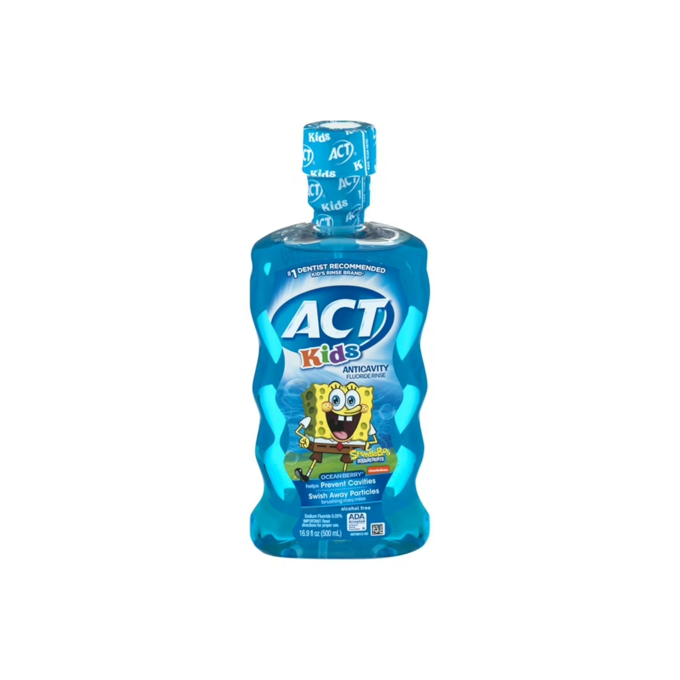 ACT Kids Fluoride Rinse, Anticavity, Ocean Berry, Nickelodeon SpongeBob SquarePants