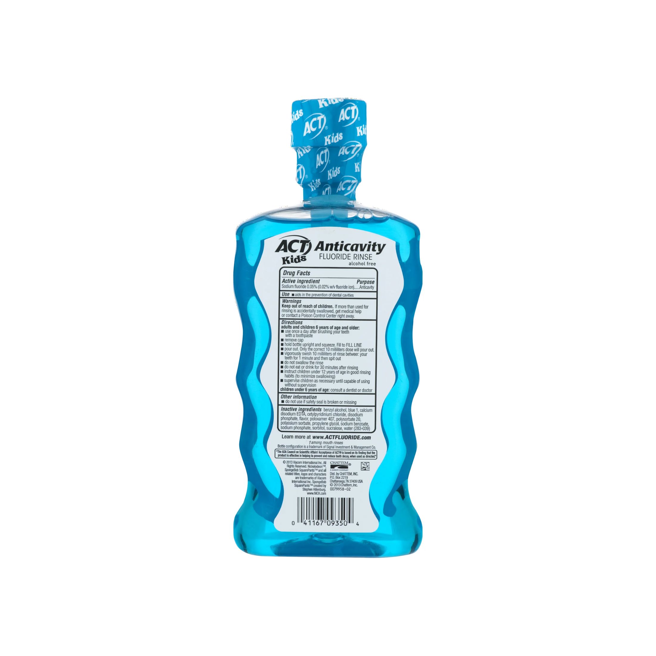 ACT Kids Fluoride Rinse, Anticavity, Ocean Berry, Nickelodeon SpongeBob SquarePants