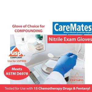 CareMates Vytrile Exam Latex Free Gloves, Small Gloves
