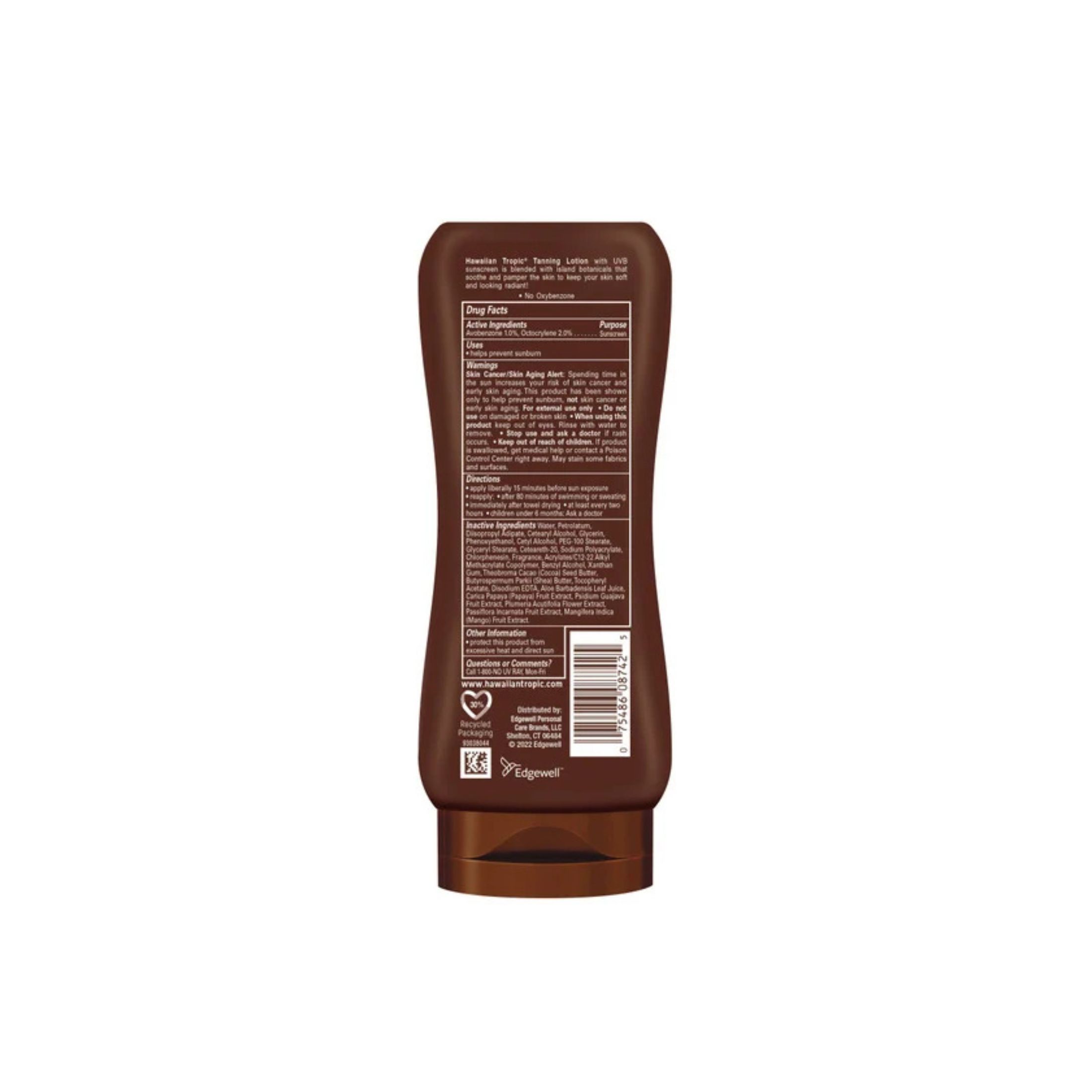 Hawaiian Tropic Sunscreen Lotion, Island Tanning, SPF 4 8 Fl Oz