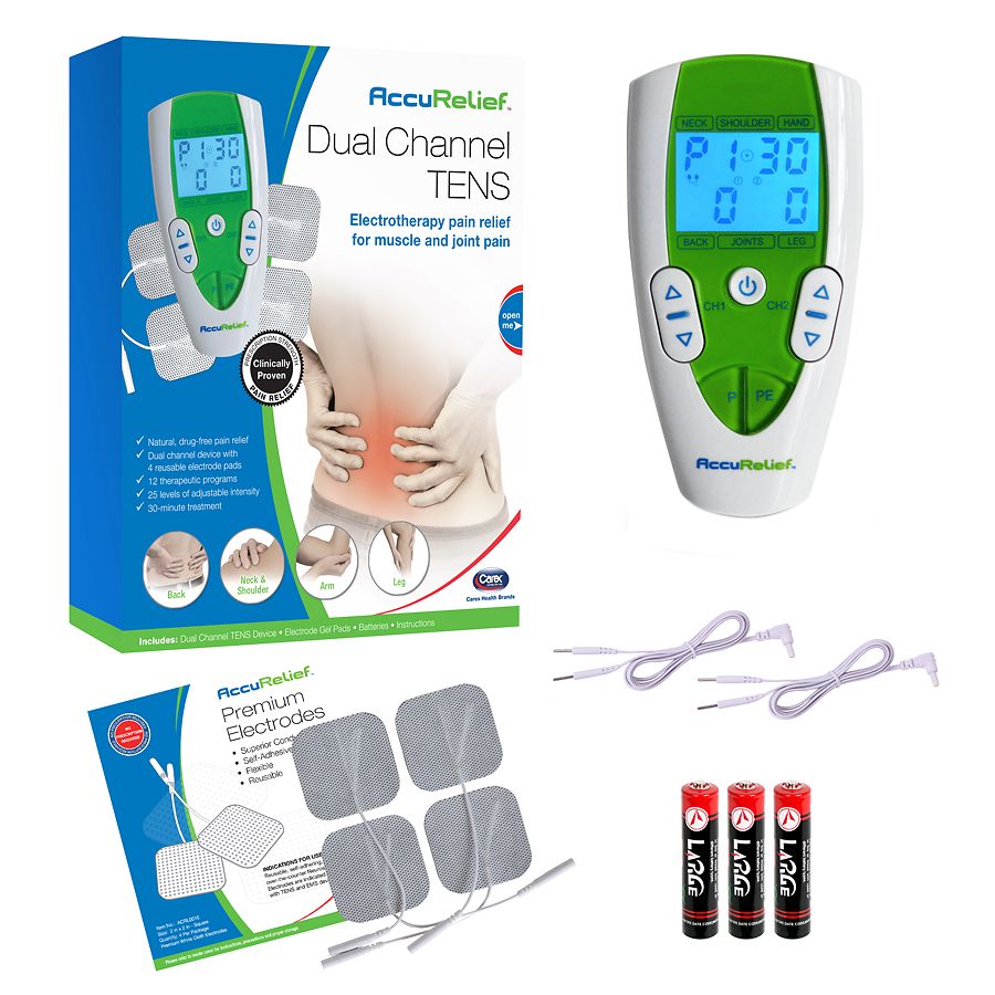 AccuRelief Dual Channel TENS Therapy Electrotherapy Pain System