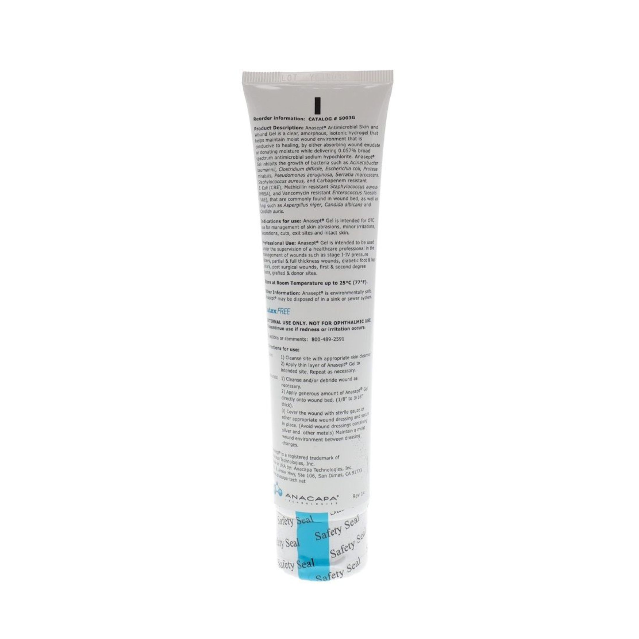 Anasept Anacapa Technologies Antimicrobial Skin & Wound Gel - 3 Oz