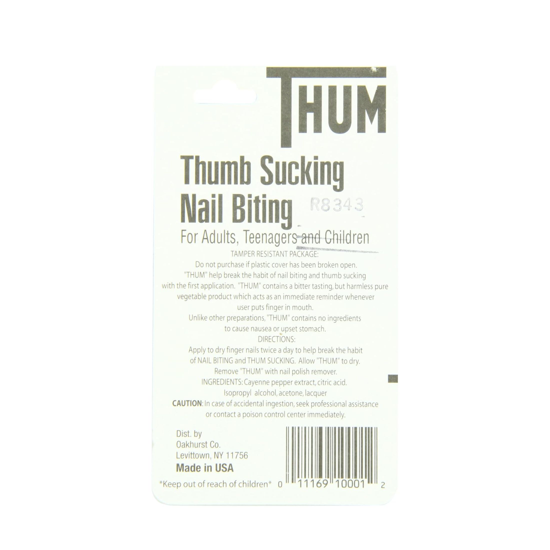 Thum Anti-Thumb Sucking & Nail Biting Liquid 0.2 Oz