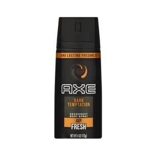 Axe Dark Temptation Body Spray Deodorant For Men, 4 Oz