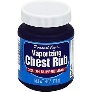Personal Care Chest Rub, Vaporizing, Cough Suppressant