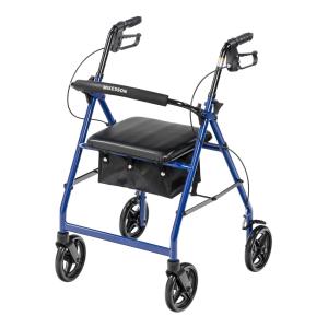 McKesson Rollator Adjustable Height Aluminum 33 To 38 Inch Handle Height 146-R728BL
