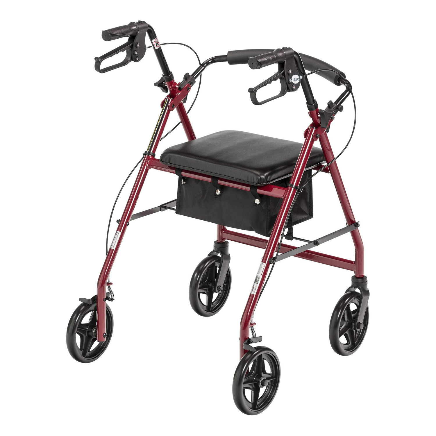 McKesson Red 4 Wheel Rollator, 1 Case