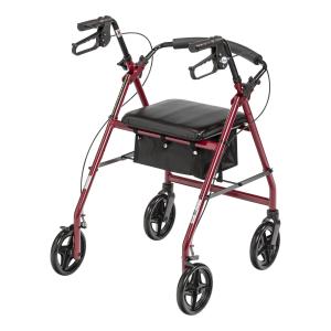 McKesson Red 4 Wheel Rollator, 1 Case