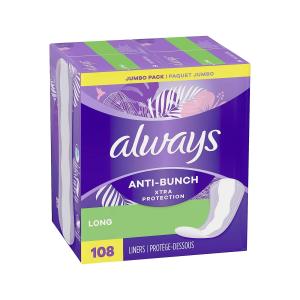 Always Anti-Bunch Xtra Protection Daily Liners Long Unscented, Anti Bunch Helps You Feel Comfortable