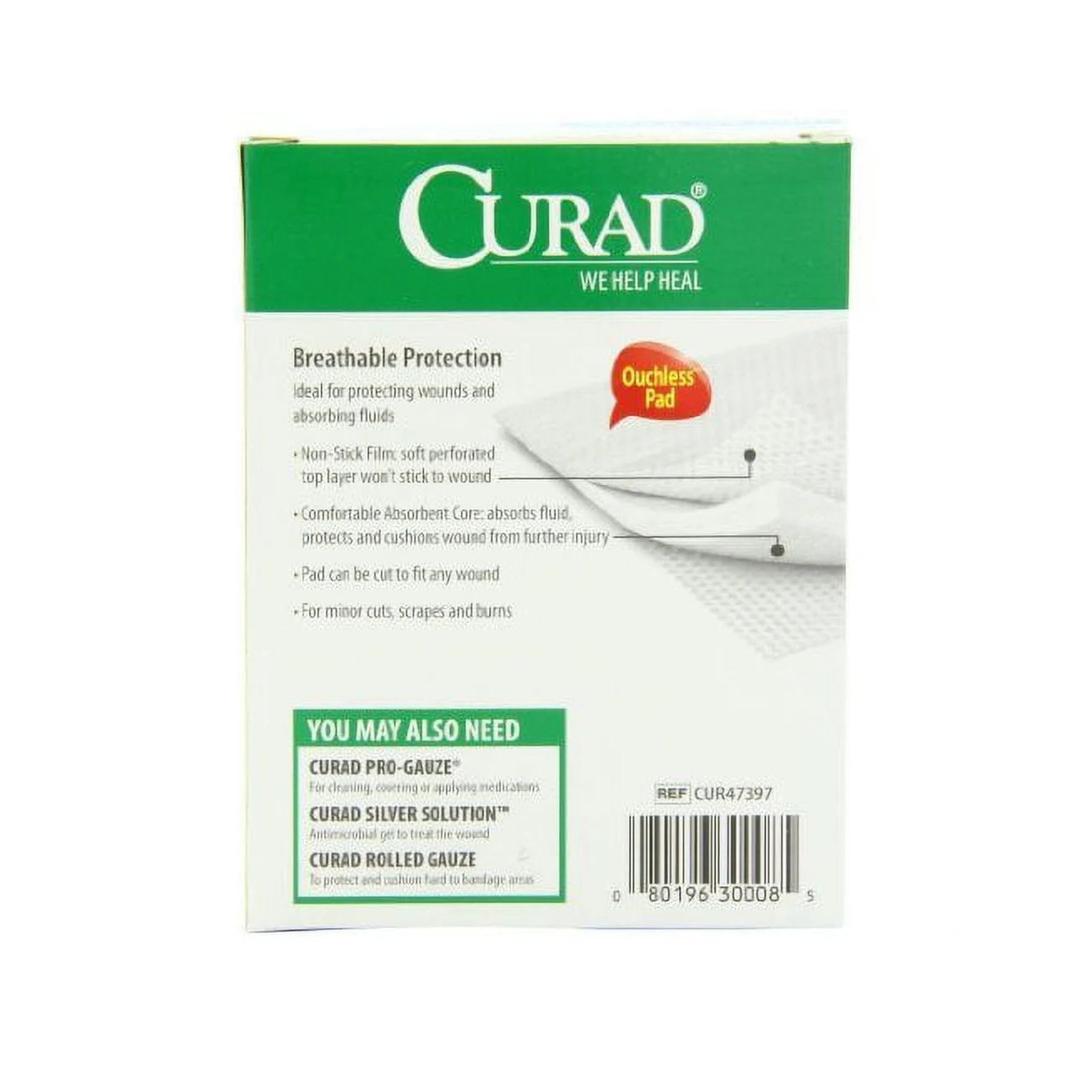 Curad Telfa 2" X 3 Inches Non-Stick Pads 1
