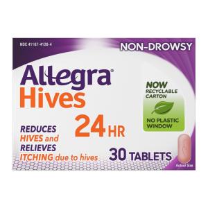 Allegra Hives, 180 Mg, 24 Hr, Non Drowsy, Tablets
