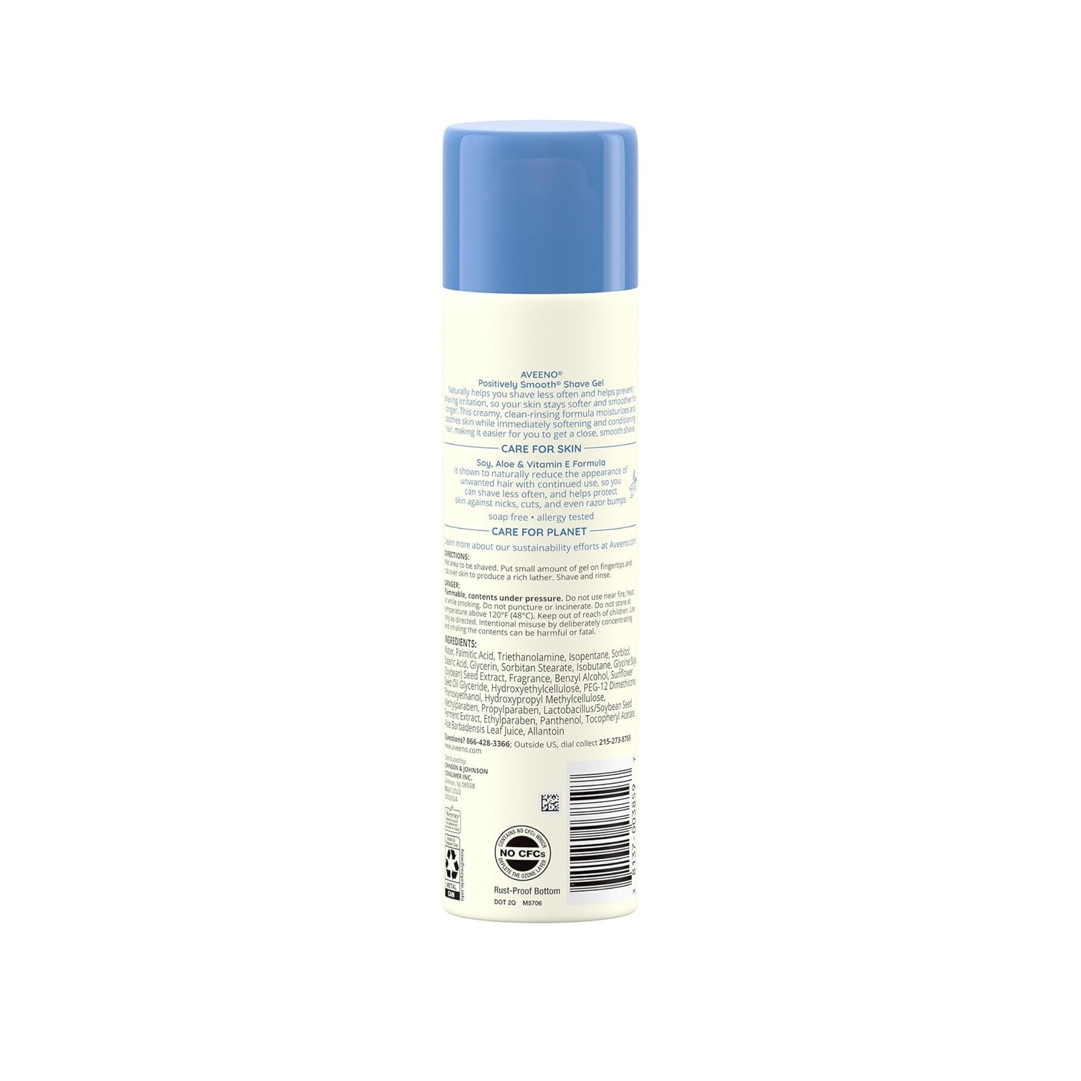 Aveeno Positively Smooth Shave Gel With Soy, Aloe & Vitamin E - Lightly Scented