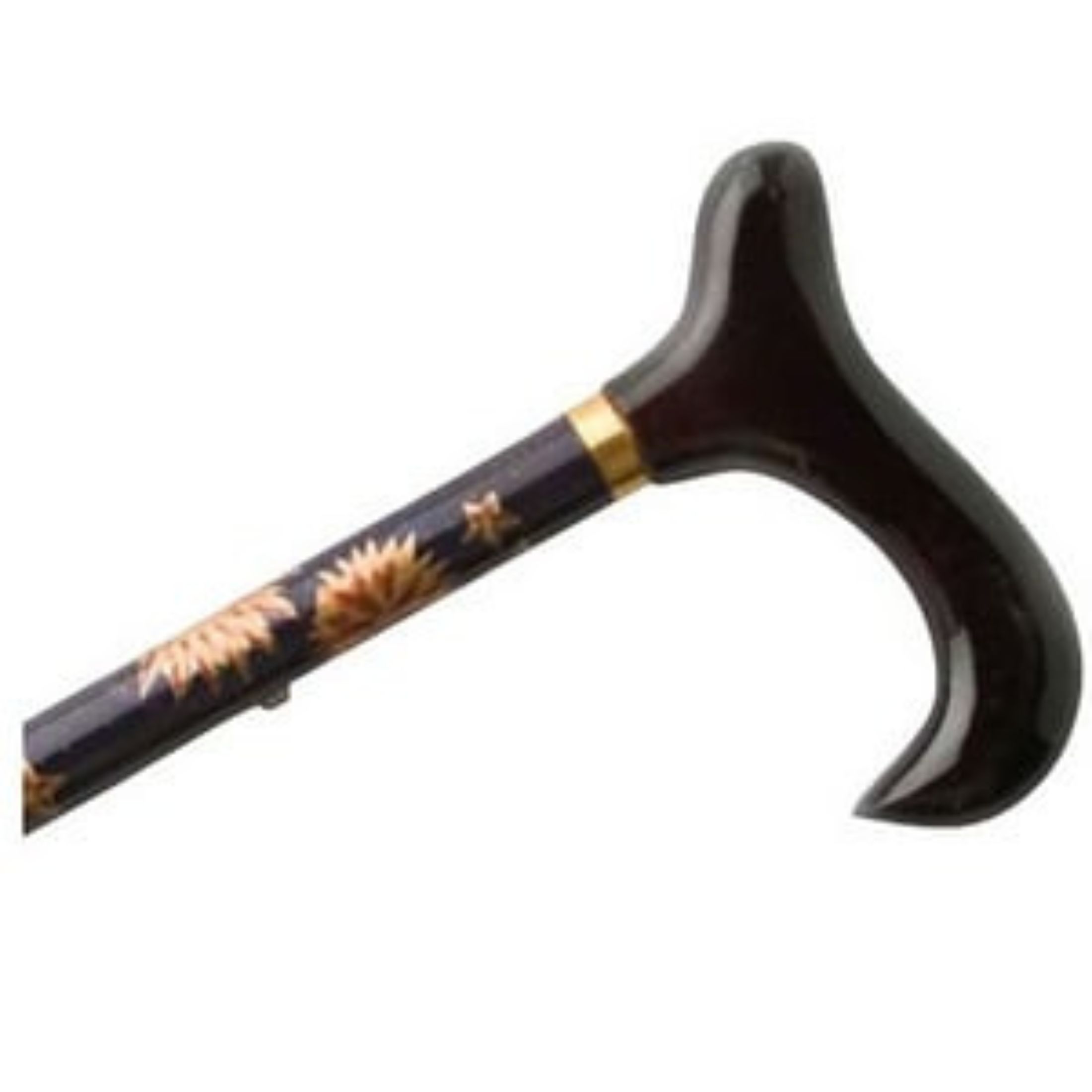 Alex Orthopedic Adjustable Travel Folding Cane Slim Line With Derby Handle - Celestial