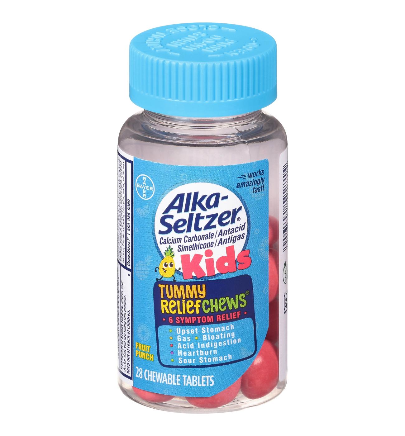 Alka-Seltzer Tummy Relief Chews, Kids, Chewable Tablets, Fruit Punch