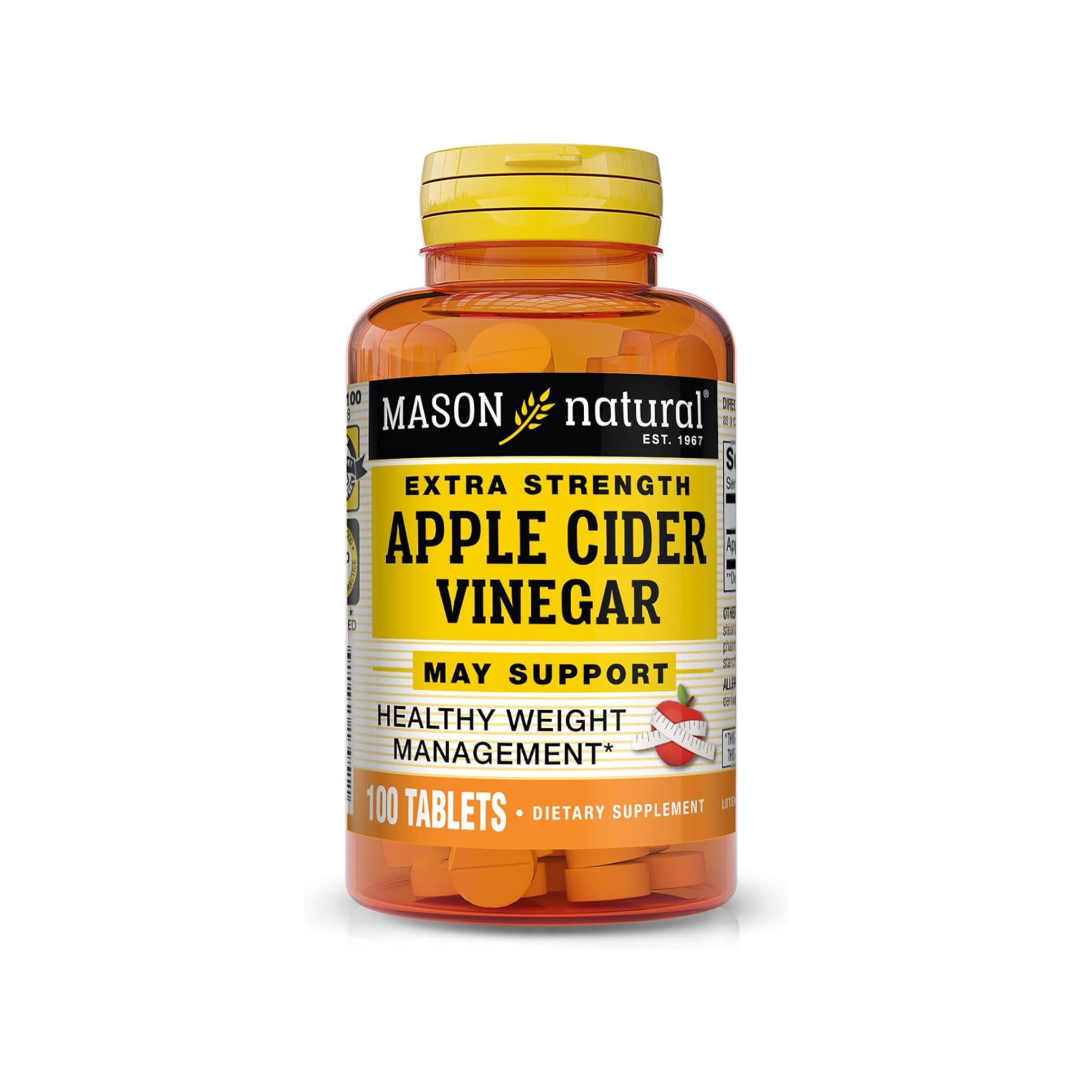 Mason Natural Extra Strength Apple Cider Vinegar, 100 Tablets