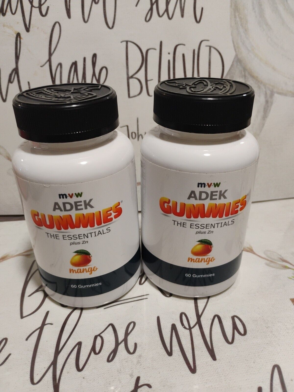 MVW Adek Gummies The Essentials Plus Zn 60 Gummies, 120 Gummies. 2 Pack EXP 04/25