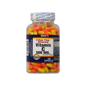 Basic Vitamins 8 Hour Time Released Vitamin C 500 Mg