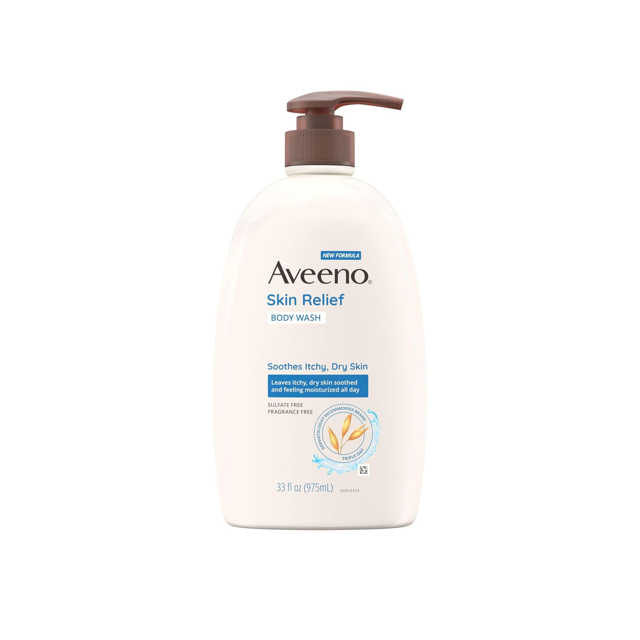 Aveeno Skin Relief Body Wash, Fragrance Free, 12 Fl Oz