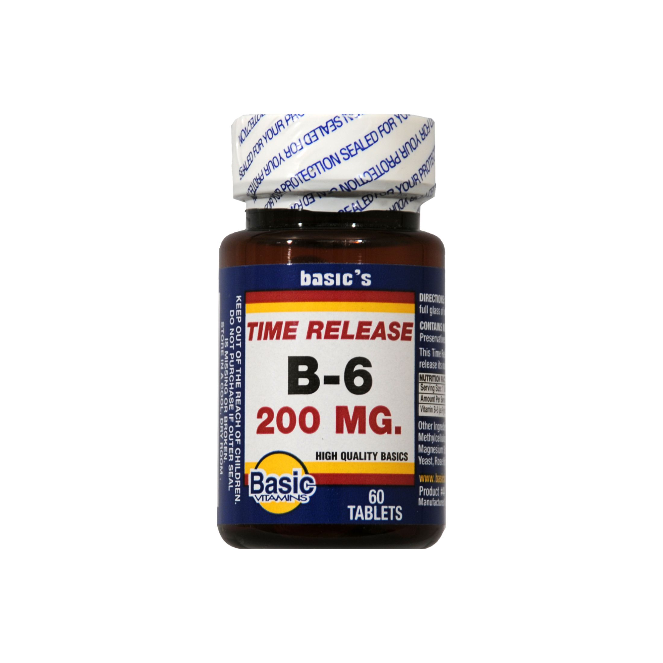 Basic Vitamins Vitamin B-6 - 60 Tabs