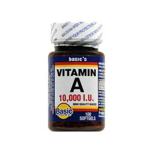 Basic Vitamins Vitamin A 10,000 IU - 100 Softgels