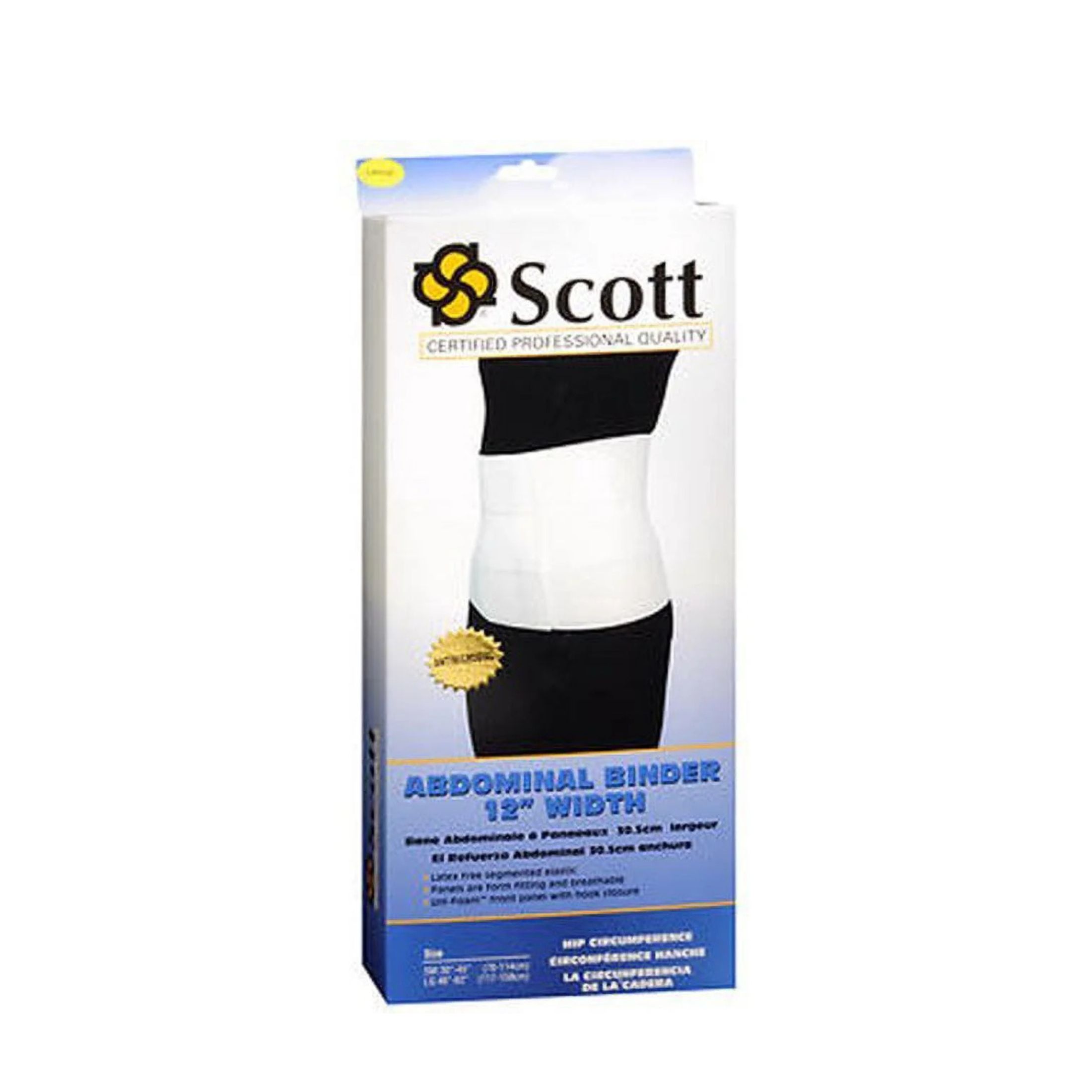 Scott Specialties Abdominal 12" Width Binder, C1940, Large, White