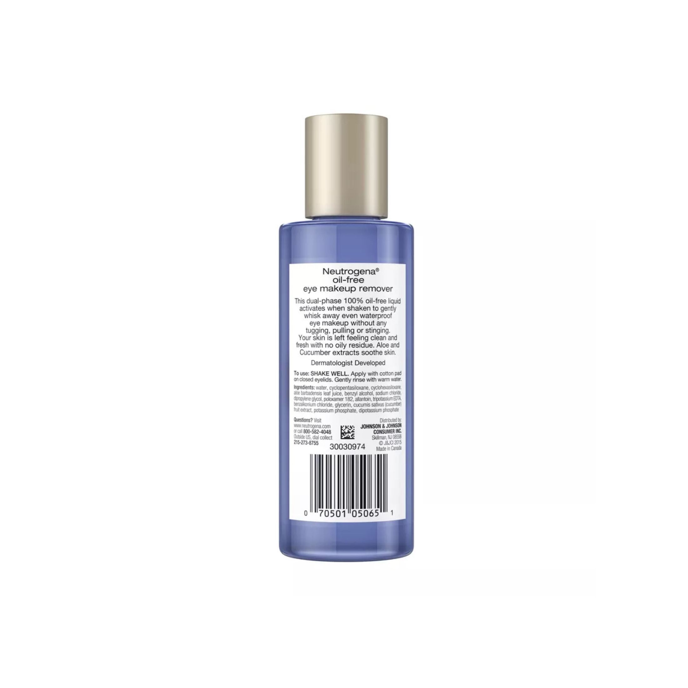 Neutrogena Oil Free Eye Makeup Remover, 5.5 Fl Oz